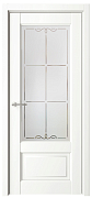 СХЕМА ЦАРГА-2 ПО Vinyl Эрмитаж-1 ЛЕВОЕ 700 белый стекло мателюкс с алмазной гравировкой "Галерея" 